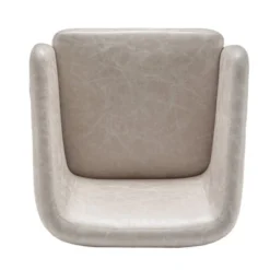 Modern Barrel Chair With Metal Base Faux Leather - WOVENBYRD -Lush Living Store GUEST d21fdf4c fc43 4cf3 ae00 a723a826799a