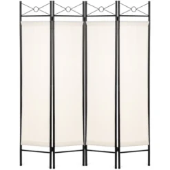Best Choice Products 6ft 4-Panel Folding Privacy Screen Room Divider Decoration Accent W/ Steel Frame -Lush Living Store GUEST d26b34f4 7aaf 4ed9 9ddf 2d4ca9310af3