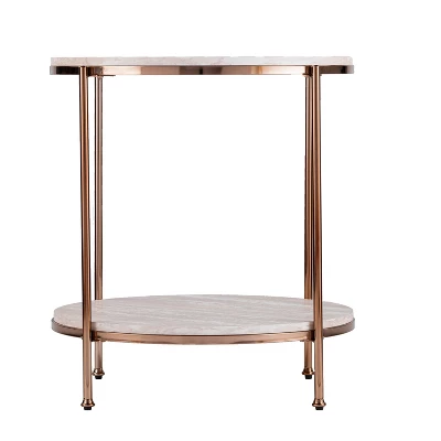 Sula Round Faux Stone End Table - Aiden Lane 3 Sula Round Faux Stone End Table - Aiden Lane