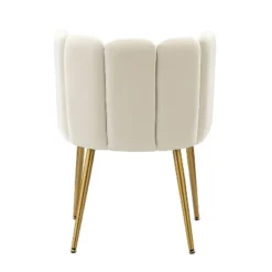 Set Of 2 Barbara Contemparary Velvet Vanity Stool For Makeup Room, Moden Accent Side Chairs For Living Room With Shell Back And Golden Metal Legs| ARTFUL LIVING DESIGN -Lush Living Store GUEST d3432206 763a 4dbc ab22 6456736e261b