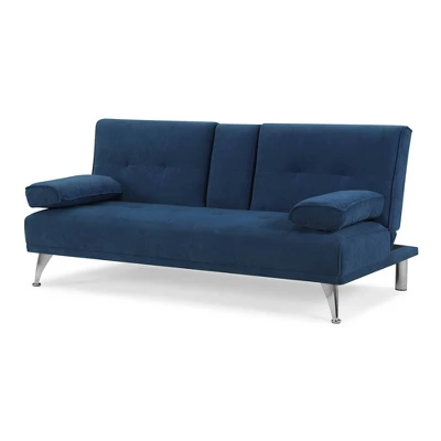 Miley Convertible Futon Sectional Sofa Navy Blue - Serta 4 Miley Convertible Futon Sectional Sofa Navy Blue - Serta - Image 2