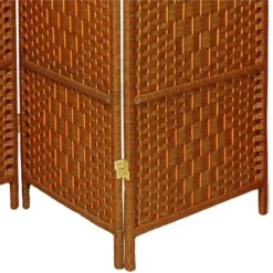 7 Ft. Tall Diamond Weave Room Divider - Dark Beige (6 Panels) -Lush Living Store GUEST d46dbbd3 f46e 4ffb 914a 9d06106ea829