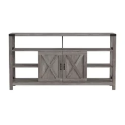 Emma And Oliver Modern Rustic Farmhouse Media Console Cabinet With Spacious Open And Closed Storage -Lush Living Store GUEST d48785cb 7cfa 42be 8b7d e90a1b0f85a6