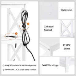 Yaheetech 3-Tier Wooden Console Table With Power Outlet Entryway Table 15 Yaheetech 3-Tier Wooden Console Table With Power Outlet Entryway Table -Lush Living Store GUEST d4e39c94 1762 47a6 9831 cf6641c3dac5