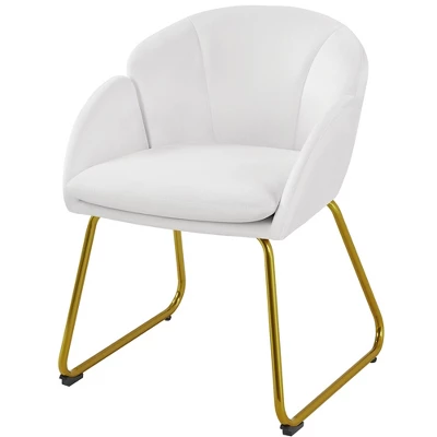 Yaheetech Velvet Armchair Accent Chair With Metal Legs For Living Room/Bedroom 14 Yaheetech Velvet Armchair Accent Chair With Metal Legs For Living Room/Bedroom - Image 12