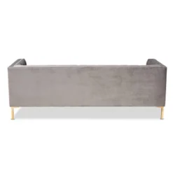 Zanetta Velvet Finished Sofa Gray - Baxton Studio -Lush Living Store GUEST d5e7c130 6c0d 4dad 8fa6 26db7a66c3d2