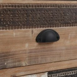 LuxenHome Wood Farmhouse 1-Drawer 1-Door Side Table With Storage. -Lush Living Store GUEST d62a2207 7f9c 41ad 85c8 42691860c147