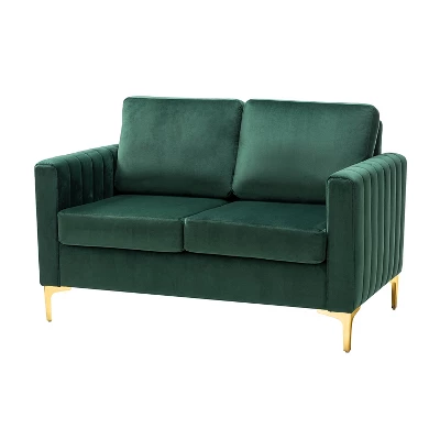 Cephisus 52.4" Contemporary Loveseat For Living Room And Bedroom Comfy Velvet 2-Seater Sofa With Metal Legs | KARAT HOME 16 Cephisus 52.4" Contemporary Loveseat For Living Room And Bedroom Comfy Velvet 2-Seater Sofa With Metal Legs | KARAT HOME - Image 14