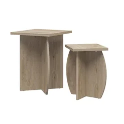 Set Of 2 Voler Nesting End Tables Light Oak - Novogratz -Lush Living Store GUEST d67dd92a 9bbf 48df a1fa 1850d2c4ba7d