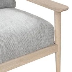 Retro Accent Chair With Solid Wood Frame And Vertical Slatted Back-ModernLuxe -Lush Living Store GUEST d6bc5ee1 3e98 447b 8787 87d3b94d92b7