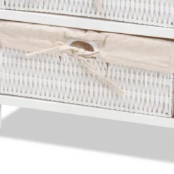 Madelia Wood 1 Drawer Storage Unit White - Baxton Studio -Lush Living Store GUEST d6c2f390 7118 4aca a903 c5d4226c838e