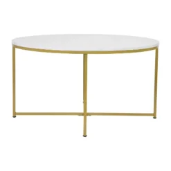 Emma And Oliver Laminate Living Room Coffee Table With Crisscross Metal Frame -Lush Living Store GUEST d6d42fb4 c9c9 4005 b4a3 393ba33478e9