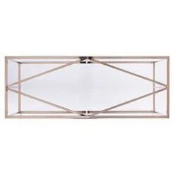 Nicholas Contemporary Glass Top Console Table Champagne - Aiden Lane -Lush Living Store GUEST d7463bf6 34a3 41d2 9ea6 642eac31c739
