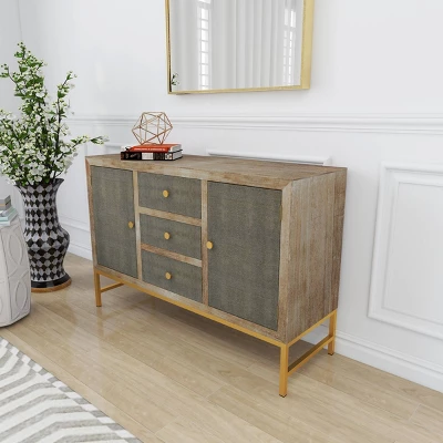 Contemporary Metal Cabinet Brown - Olivia & May 15 Contemporary Metal Cabinet Brown - Olivia & May - Image 13