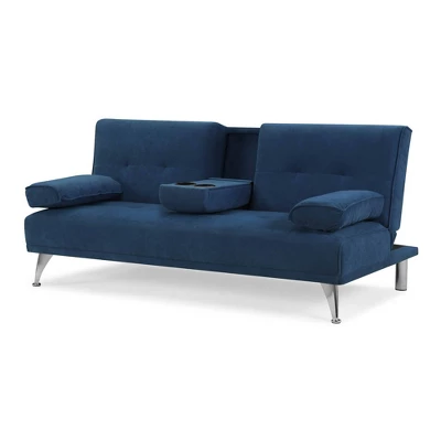 Miley Convertible Futon Sectional Sofa Navy Blue - Serta 5 Miley Convertible Futon Sectional Sofa Navy Blue - Serta - Image 3