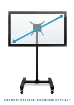 Mount-It! Height Adjustable Mobile TV Stand With Locking Wheels, Rolling Cart For 13" - 42" Flat Panel LCD LED Screens, VESA Compatible Up To 200mm -Lush Living Store GUEST d7ea885d 396f 49b7 a8b7 fa14614aa42d