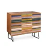 Gigi Rosado Brown Striped Pattern Walnut Credenza - Deny Designs -Lush Living Store GUEST d80f1f43 4a29 4753 be1c 21d8b2807fe1