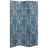 6" Double Sided Ocean Damask Canvas Room Divider Blue - Oriental Furniture -Lush Living Store GUEST d82e5ea2 19fa 47b0 98dc e44d208270fd