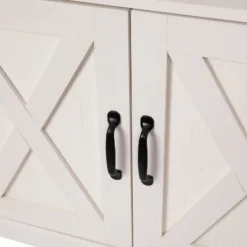 Flash Furniture Wyatt 60" Modern Farmhouse Tall TV Console Cabinet With Storage Cabinets And Shelves For TV's Up To 60" -Lush Living Store GUEST d8425f0a e172 42af 8066 c94a77266182