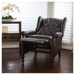 Walter Brown Bonded Leather Recliner Club Chair - Christopher Knight Home -Lush Living Store GUEST d8436d97 df24 4b68 a3db 6b3b3c73a881