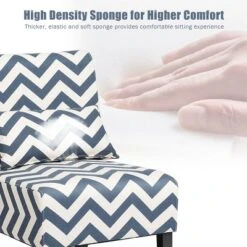 Costway Armless Accent Leisure Chair With Lumbar Pillow -Lush Living Store GUEST d85538c4 cb83 4e30 9d6e 9e8a3d685aa3
