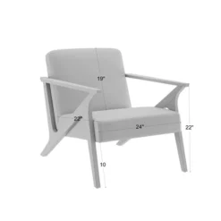 Glenwillow Home 30" Wide Grove MCM Wood Frame Upholstered Accent Chair -Lush Living Store GUEST d8c62908 9d9c 4554 a3bc b6e22370c42a