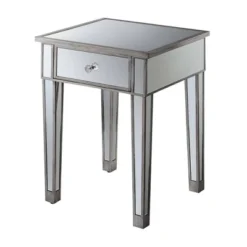 Gold Coast Mirrored End Table With Drawer - Breighton Home -Lush Living Store GUEST d8ddfb89 4a99 42a2 a56c f0b75d704e8c