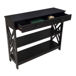 Titan 1 Drawer Console Table With Shelves - Breighton Home -Lush Living Store GUEST d9cf98fe f5c0 4b97 8369 71d6eea50327