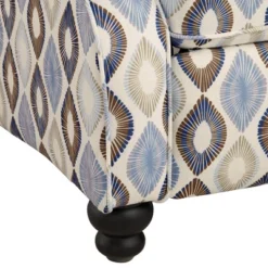 Elm Lane Blue Diamond Recliner Chair Modern Armchair Comfortable Push Manual Reclining Footrest For Bedroom Living Room Reading Home Relax Study Den -Lush Living Store GUEST d9db3774 d3a6 4156 b07e a2ff88d65012