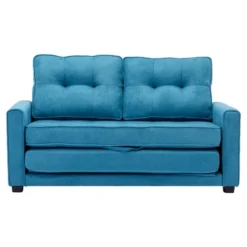 59.4" Upholstered Loveseat Sofa Couch, Pull-Out Sofa Bed With Side Pocket-ModernLuxe -Lush Living Store GUEST da27feaf f311 4e8f aa94 7749f3fc871d