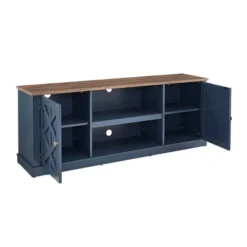 58" TV Stand For TVs Up To 64" Navy/Walnut - Home Essentials -Lush Living Store GUEST da347189 b177 4ba7 8acb a198b4d6eb52