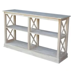 Hampton Sofa Server Table With Shelves - International Concepts -Lush Living Store GUEST da719b3e 60fb 4462 a99f feb781cae940