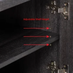 Hollywood Cabinet With Doors TV Stand For TVs Up To 80" Dark Gray - CorLiving -Lush Living Store GUEST da7e62d1 ab48 472a 821b a4775ccf4d62