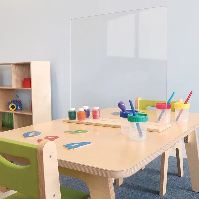 Whitney Brothers Acrylic Tabletop Partition - 23" Wide 3 Whitney Brothers Acrylic Tabletop Partition - 23" Wide