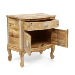 Culloden Handcrafted Boho Mango Wood Cabinet Natural/White - Christopher Knight Home -Lush Living Store GUEST daabd229 0589 45b6 95f2 9d62367a8f57