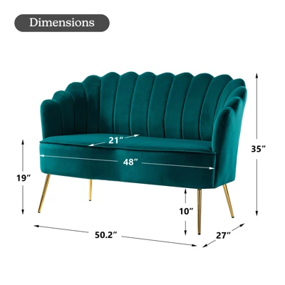 Savier 50.2" Contemporary Living Room And Bedroom Loveseat | KARAT HOME 11 Savier 50.2" Contemporary Living Room And Bedroom Loveseat | KARAT HOME - Image 9
