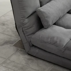 HOMCOM Convertible Floor Sofa Chair, Folding Couch Bed, Guest Chaise Lounge With 2 Pillows, Adjustable Backrest And Headrest -Lush Living Store GUEST db19ed08 552c 4b35 bc6a bedee43aa74e