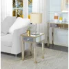 Gold Coast Mirrored End Table With Drawer - Breighton Home -Lush Living Store GUEST db26f790 18ab 4db8 a3fd 668dd434c416
