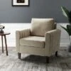 Deionides Tufted Wooden Upholstered Comfy Club Chair For Bedroom And Living Room With Wood Legs | ARTFUL LIVING DESIGN