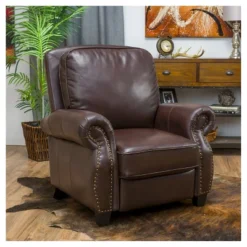 Torreon Faux Leather Recliner Club Chair Dark Brown - Christopher Knight Home