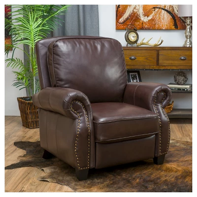 Torreon Faux Leather Recliner Club Chair Dark Brown - Christopher Knight Home 3 Torreon Faux Leather Recliner Club Chair Dark Brown - Christopher Knight Home