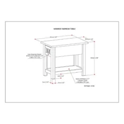 14" Garret Narrow Side Table - Wyndenhall -Lush Living Store GUEST dbfa0aa2 e3d8 42d9 8769 2d2e1639d463