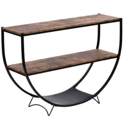 Rustic Industrial Design Demilune Shape Console Table-ModernLuxe 8 Rustic Industrial Design Demilune Shape Console Table-ModernLuxe -Lush Living Store GUEST dc11d19f a836 433d bc6b 3873e2705119