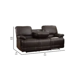 Leather Double Reclining Sofa With Drop Down Cup Holders Brown - Benzara 10 Leather Double Reclining Sofa With Drop Down Cup Holders Brown - Benzara -Lush Living Store GUEST dc2d16cb 73f6 452b b63c 2645d8ecf0c3