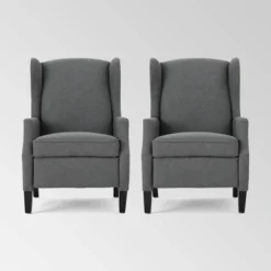 Set Of 2 Wescott Contemporary Fabric Recliners - Christopher Knight Home -Lush Living Store GUEST dc4a4761 b74c 4967 9aaa 852a70d7ae21