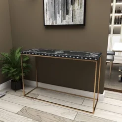 Eclectic Wood Console Table Gold - Olivia & May -Lush Living Store GUEST dc5b3359 ac25 4618 9ea5 92e1307711a2