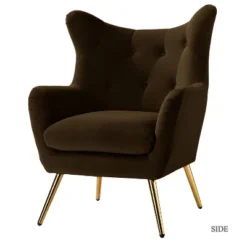 Godefroy Upholstery Accent Chair Velvet With Wingback | Karat Home -Lush Living Store GUEST dc6c6b21 92b0 4e5d 8994 987512711fdf