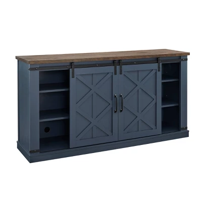 58" TV Stand For TVs Up To 65" Navy - Home Essentials 6 58" TV Stand For TVs Up To 65" Navy - Home Essentials - Image 4