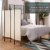 Best Choice Products 6ft 4-Panel Folding Privacy Screen Room Divider Decoration Accent W/ Steel Frame -Lush Living Store GUEST dc8f001b 2a54 4523 9b45 da77486d52af