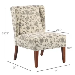 HomCom Upholstered Armless Accent Chair Leisure Side Chair With Wingback Design -Lush Living Store GUEST dd0ea85c f997 402c 95c8 557d11b12875